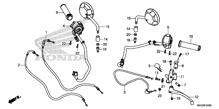 HANDLE LEVER/SWITCH/CABLE/MIRROR