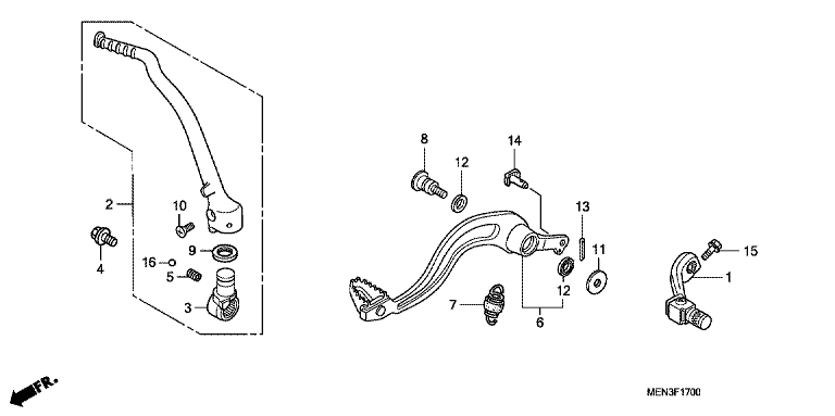 PEDAL/KIC STARTER ARM