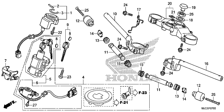 HANDLE PIPE/ TOP BRIDGE