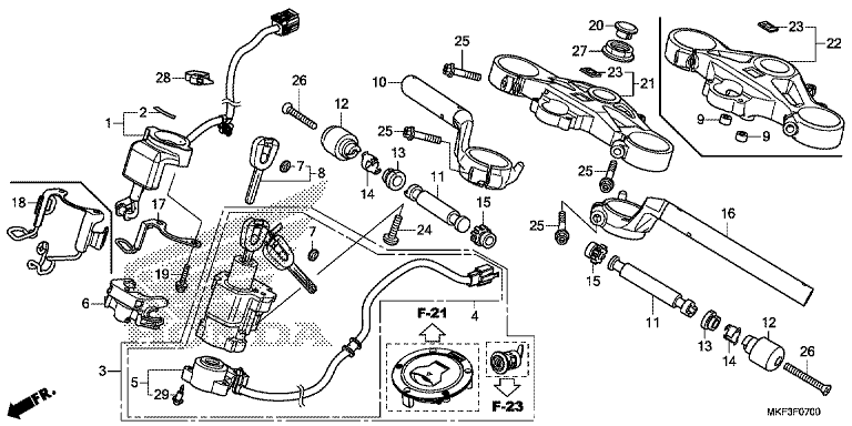 HANDLE PIPE/ TOP BRIDGE