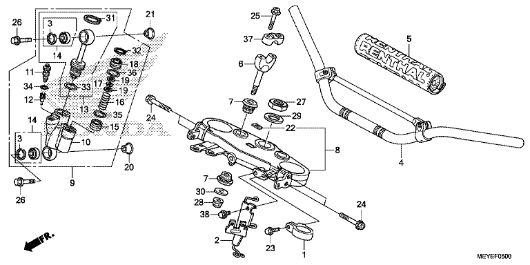 HANDLE PIPE/ TOP BRIDGE