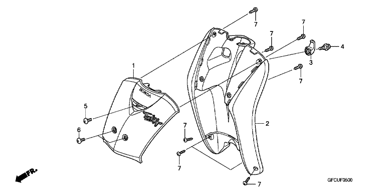 FRONT COVER/LEG SHIELD