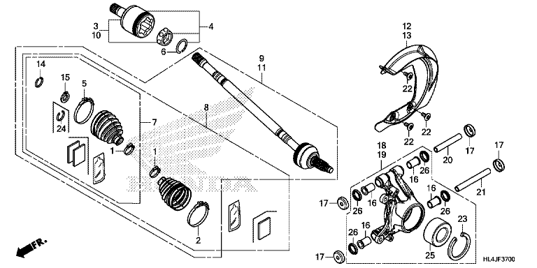 REAR KNUCKLE/REAR DRIVESHAFT