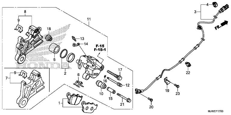 REAR BRAKE CALIPER