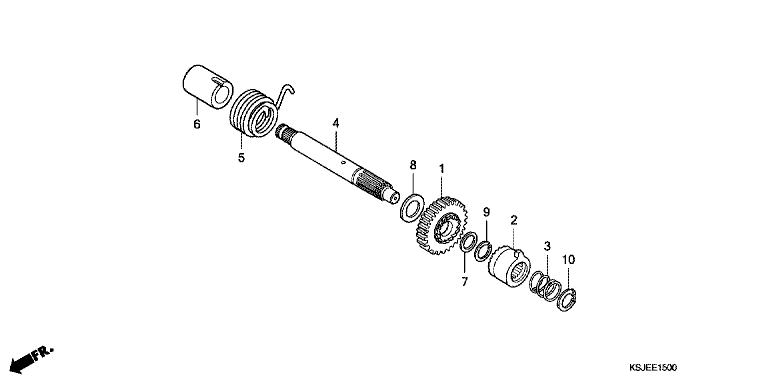 KICK STARTER SPINDLE