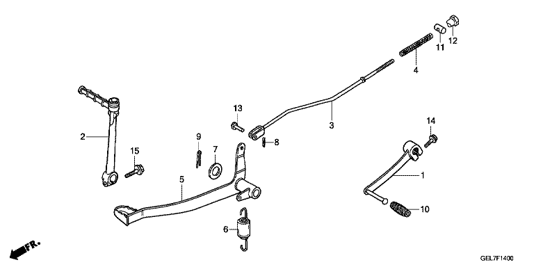 BRAKE PEDAL/KICK STARTER ARM