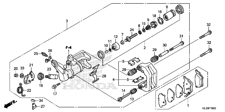 REAR BRAKE CALIPER