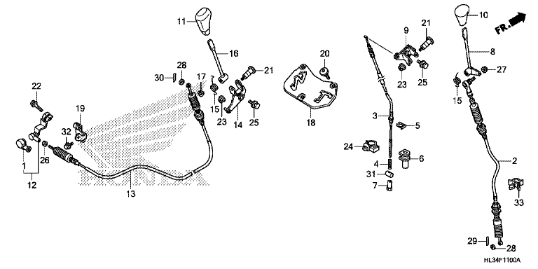 SHIFT LEVER/SELECT LEVER