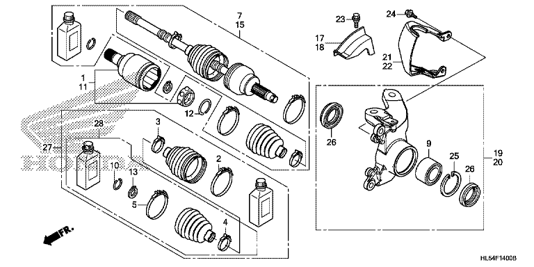 FRONT KNUCKLE/FRONT DRIVESHAFT