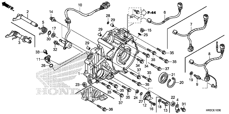 REAR CRANKCASE COVER