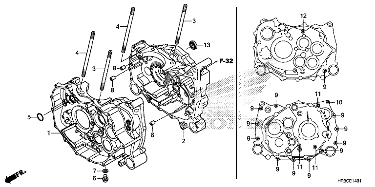 CRANKCASE (TRX420FE1/FM1/FM2/TE1/TM1)