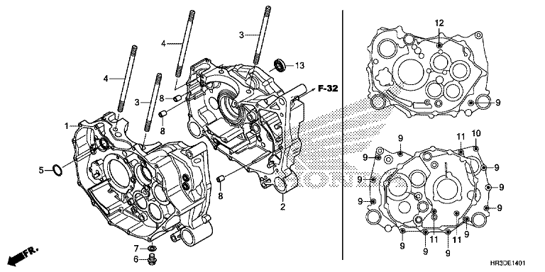 CRANKCASE (TRX420FE1/FM1/FM2/TE1/TM1)