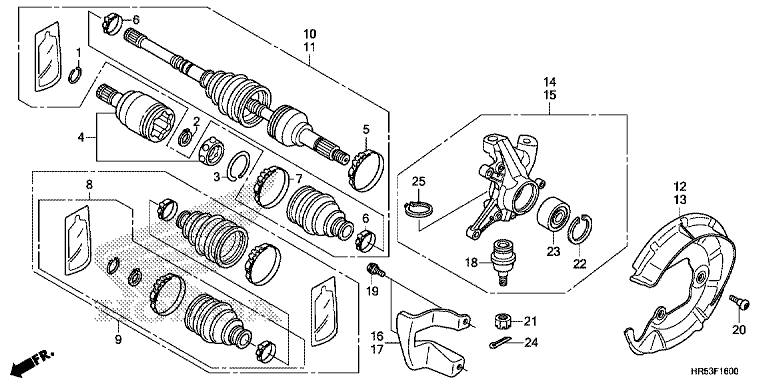 FRONT KNUCKLE/FRONT DRIVESHAFT