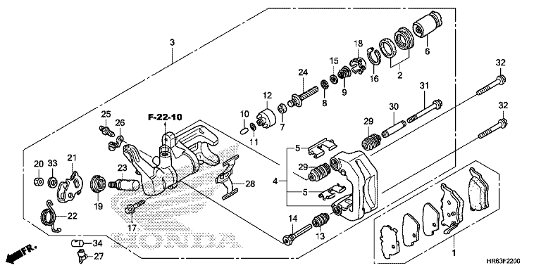 REAR BRAKE CALIPER