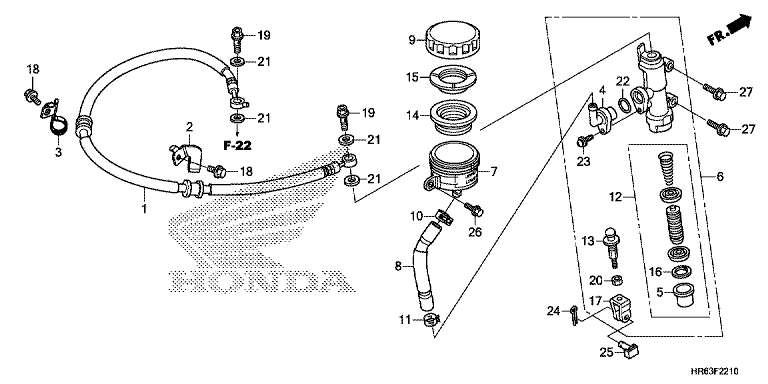 REAR BRAKE MASTER CYLINDER