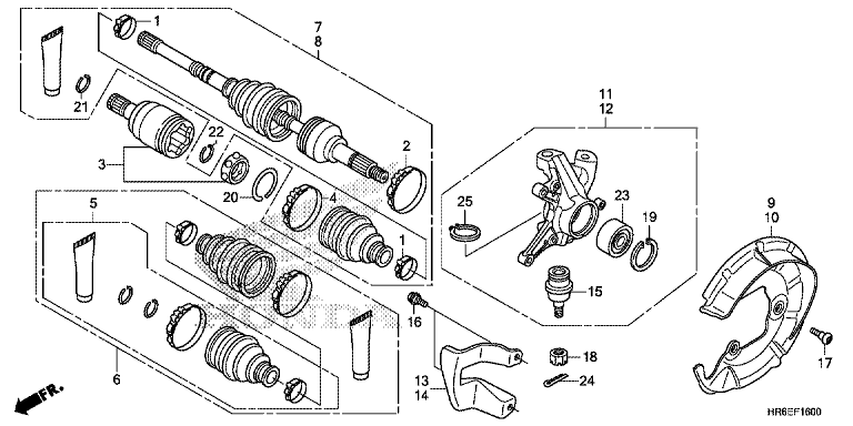 FRONT KNUCKLE/FRONT DRIVESHAFT