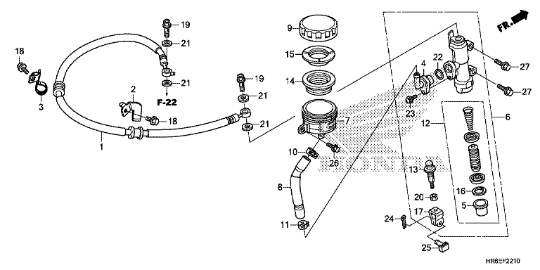 REAR BRAKE MASTER CYLINDER