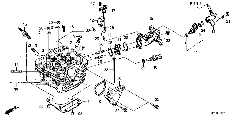 CYLINDER HEAD (CRF125F/FB K)