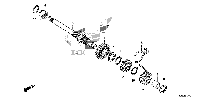 KICK STARTER SPINDLE