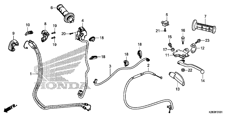 HANDLE LEVER/SWITCH/CABLE (CRF125F/FB K)