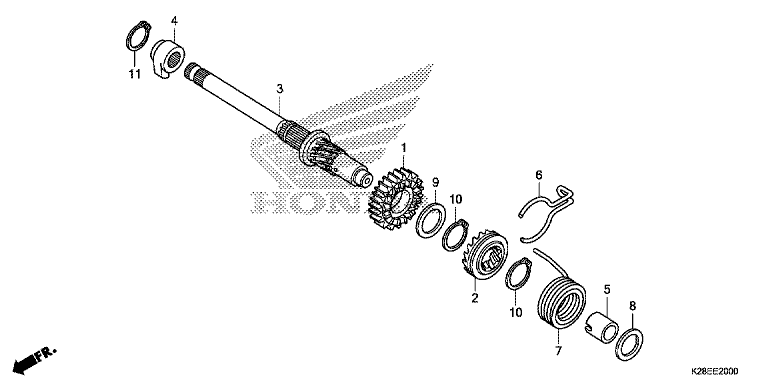 KICK STARTER SPINDLE