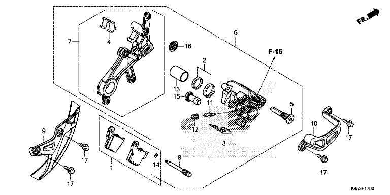 REAR BRAKE CALIPER