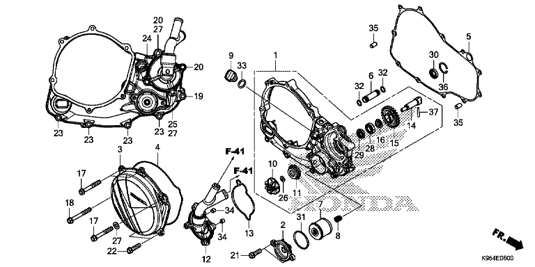 RIGHT CRANKCASE COVER/WATER PUMP