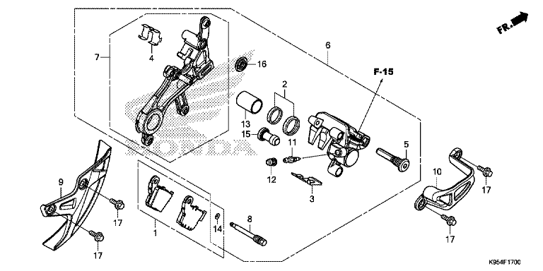 REAR BRAKE CALIPER