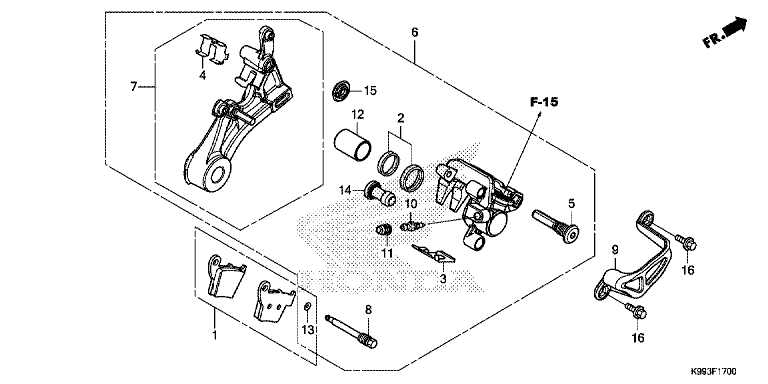 REAR BRAKE CALIPER