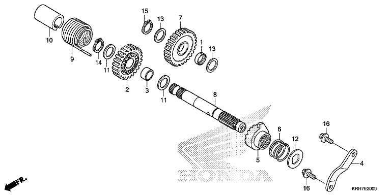 KICK STARTER SPINDLE