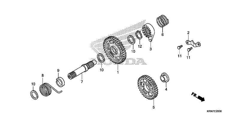 KICK STARTER SPINDLE