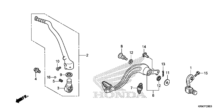 PEDAL/KICK STARTER ARM