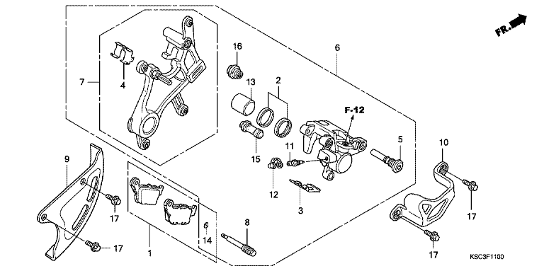 REAR BRAKE CALIPER