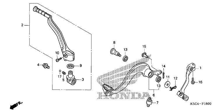 PEDAL/KICK STARTER ARM