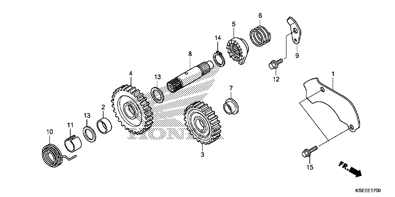 KICK STARTER SPINDLE