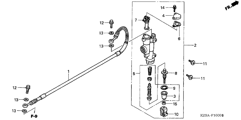 RR. BRAKE MASTER CYLINDER