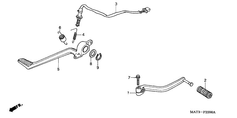 BRAKE PEDAL/CHANGE PEDAL