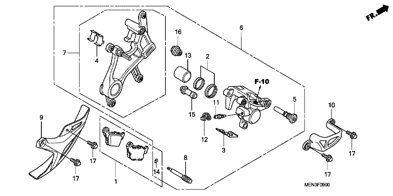 REAR BRAKE CALIPER