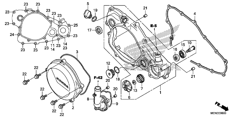 RIGHT CRANKCASE COVER/WATER PUMP