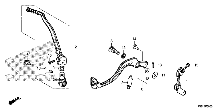 PEDAL/KICK STARTER ARM