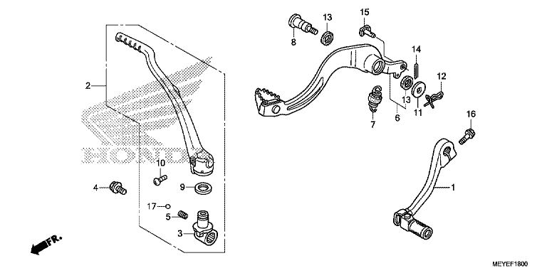 PEDAL/KICK STARTER ARM