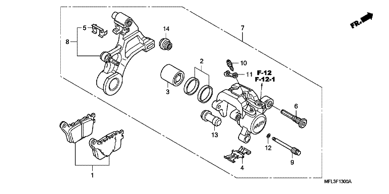 REAR BRAKE CALIPER