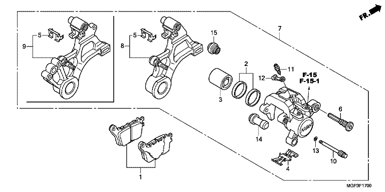 REAR BRAKE CALIPER