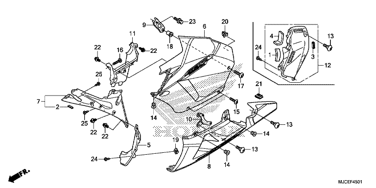 MIDDLE COWL/LOWER COWL (L.)