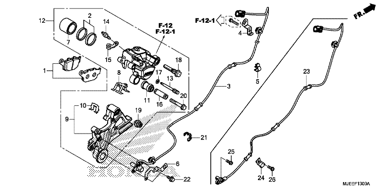 REAR BRAKE CALIPER