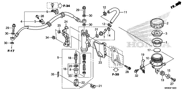 REAR BRAKE MASTER CYLINDER (CBR1000RR/S)