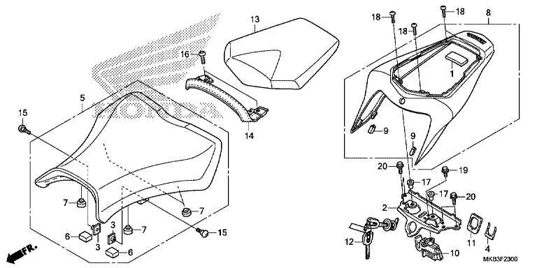 SEAT (CBR1000RR/RA)