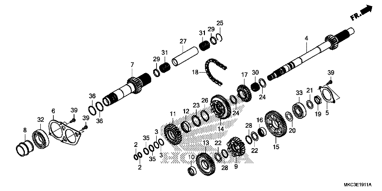 TRANSMISSION (MAINSHAFT) (DCT)