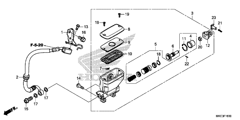 REAR BRAKE MASTER CYLINDER