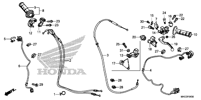 HANDLE LEVER/SWITCH/CABLE (CRF450RH/RXH)